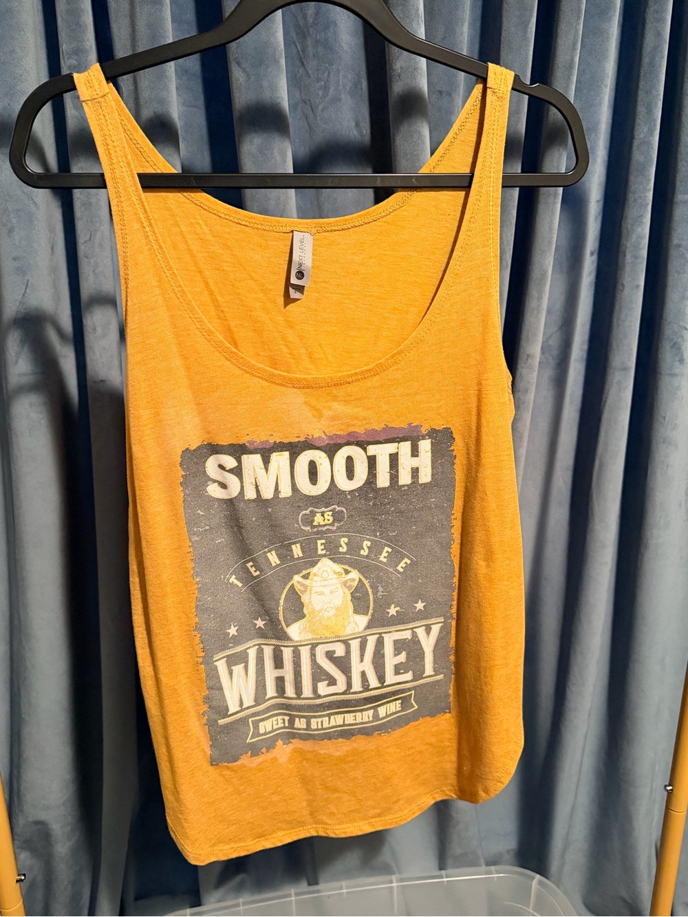 Next Level Apparel Yellow 'Smooth Whiskey' Graphic Tank